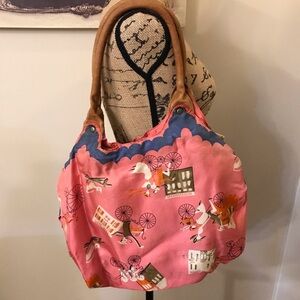 👜Anthropologie Silk Handbag